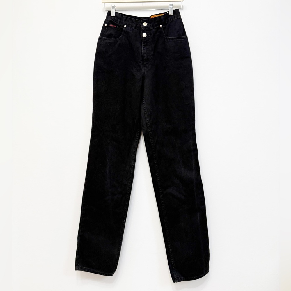 Lawman Black Western World Class Denim Jeans Vintage 90s Women Size 9 High Rise